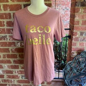Bella + Canvas rust  T Shirt Short-Sleeve Cotton Poly Jersey Taco belle Size M